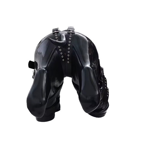 Black silicone puppy dog full - black,