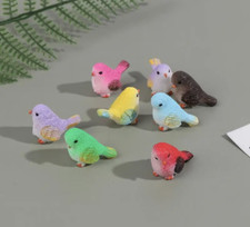 Set of 4 Miniature Birds, Tiny