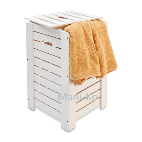 Large wooden basket with - wooden,