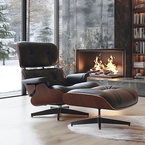 Large eams chaise lounge chair - eams,