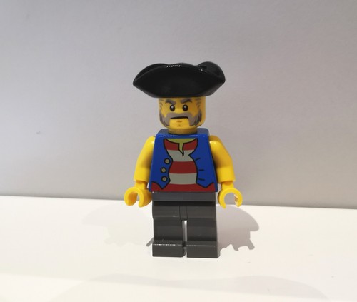 Lego pirate male blue vest - pirate,