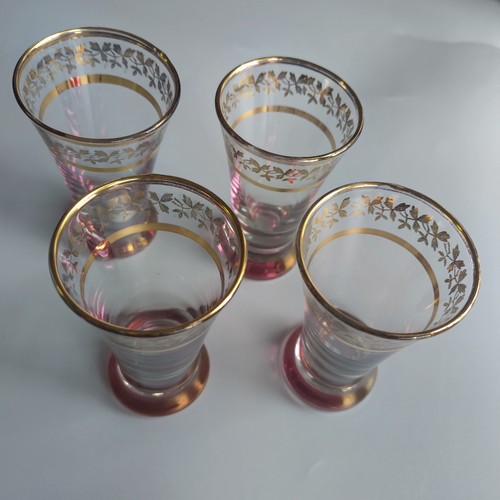 Vintage gilt glasses wine cups