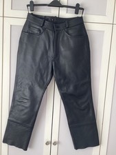 Leather Motorcycle Trousers Black