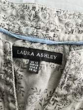 Laura Ashley Womens Sleeveless Shift Dress Size 12. Cream Colour With Pattern.