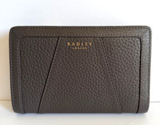 Radley Wood Street Grey Leather Medium Purse BNWT & Dust Bag