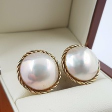 9ct Yellow Gold Mabe Pearl