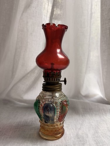 Vintage miniature oil lamp - miniature,