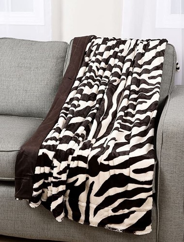 Zebra print plush faux - print, fur