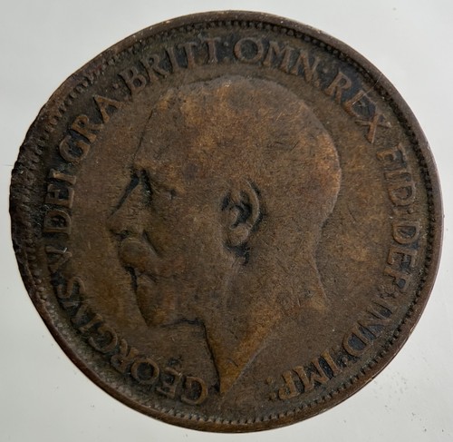 1925 george half penny - george, coin