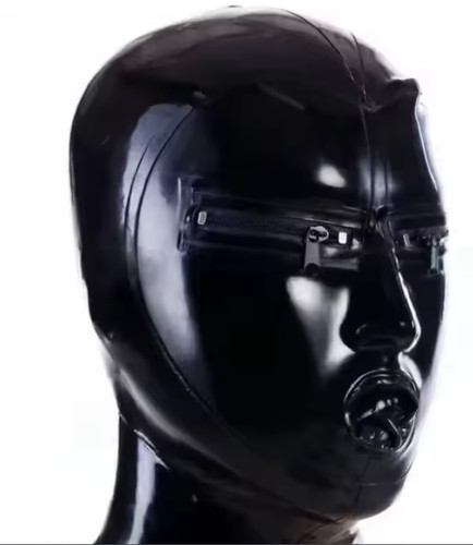 Unisex black latex rubber full - unisex,