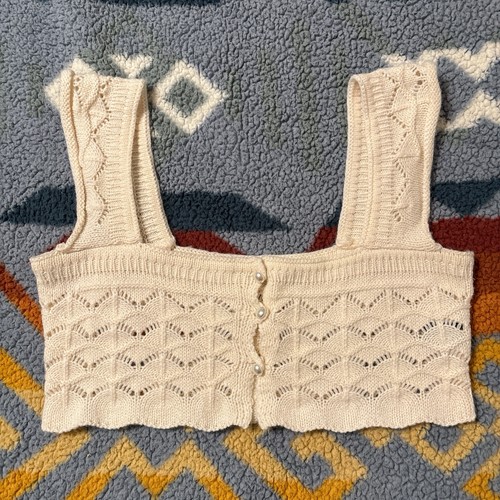 Boho crocheted crop tank - boho,
