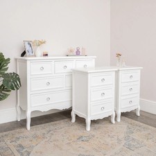 Large White 6 Drawer Chest of
