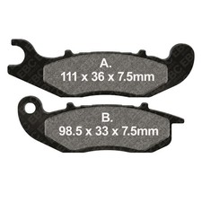 PAIR BRAKE PAD SINTER MX-S EBC