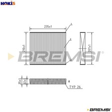 FILTER CABIN AIR FC0068A FOR