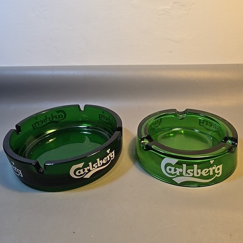Vintage pair green glass - pair,