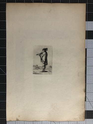 Man with fiddle - with, after