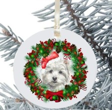 West Highland White Terrier Christmas Bauble Gift Present Decoration 
