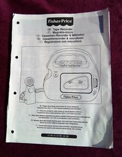 Instruction Booklet Only for an early 90's Fisher-Price Tape Cassette Recorder