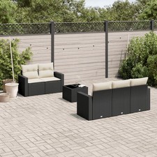 Garden Sofa Set Black
