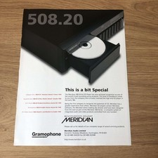 GRAM26 MAGAZINE ADVERT 11X8 BOOTHROYD STUART MERIDIAN 508 CD PLAYER