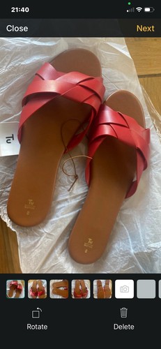 Women red twist - tu, mule