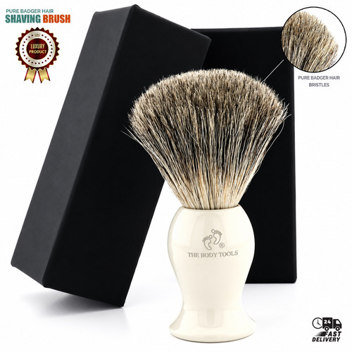 Synthetic badger shaving brush - shaving,