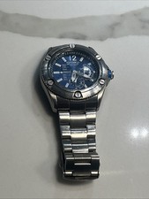 Nautica Gents Chronograph blue dial stainless steel watch.