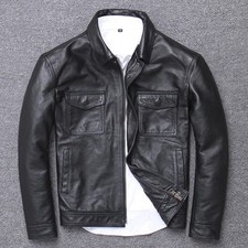 Real Leather Black Motorcycle