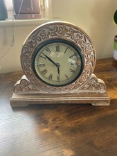 Limed oak mantel clock roman - oak,