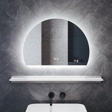 White Bathroom Mirror Set with