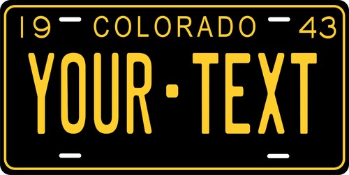 Colorado 1943 license plate - license,