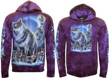 Tie Dye Hoodie Zip Up Wolves