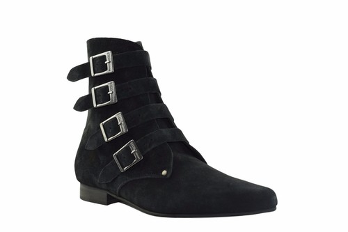 Steel ground black suede - steel,
