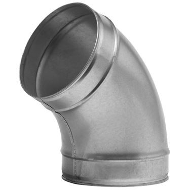 Galvanised metal ducting bend - metal,