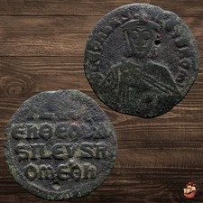 Byzantine Empire coin - Follis - Leo VI the Wise (886-912 AD) Sear 1729 #T500