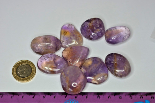 Ametrine tumblestones joblot - ametrine,
