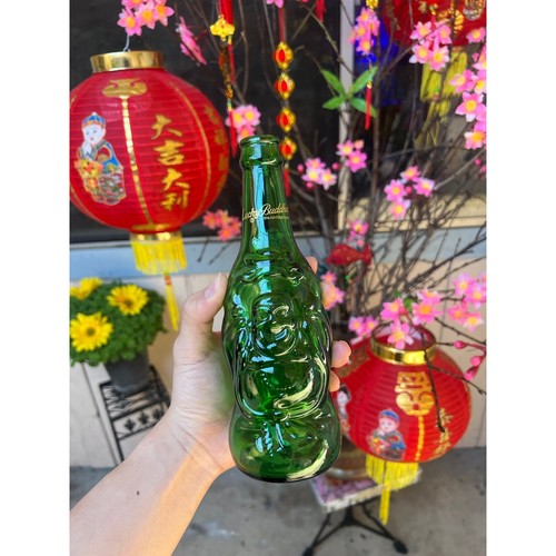 Lucky buddha beer green - green, glass