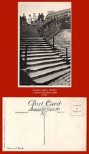 "CHURCH STEPS, WHITBY" - early J. Salmon Postcard No.8962 ^