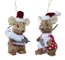 Baking Cooking Chef Mouse Christmas Ornament Decorations Culinary Mice Cook Bake