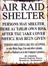 AIR RAID SHELTER metal wall