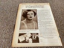 FTWB12 MAGAZINE ADVERT 12X9 POND'S COLD CREAM - LADY MARGUERITE BLIGH