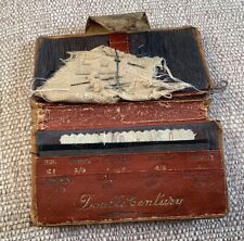 Antique Double Century Book Style "Needles" Script Leather Case