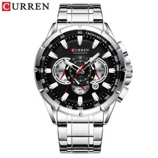 CURREN Men Watch with Chronograph Full Steel Wristwatch Male Date Quartz Watches
