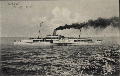 Postcard paddle steamer