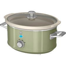 Swan SF17021GN Retro Slow Cooker 3.5 Litres Green
