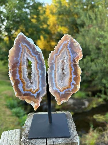 Agate geode butterfly wings - geode,