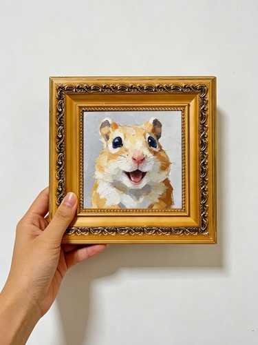 Happy hamster smiling - happy,