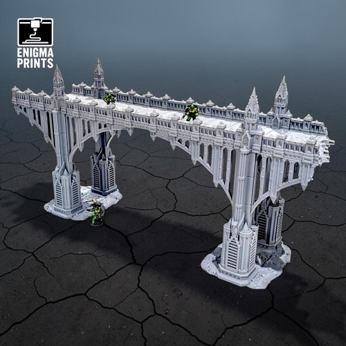 Gothic bridge ruins tall wide - bridge,