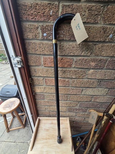 Restored black wooden walking
