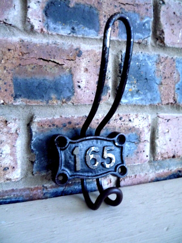 Antique cast iron coat - antique, hook